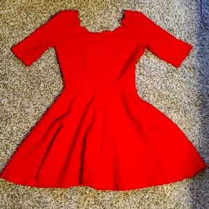Red Scalloped Lulu's Dress